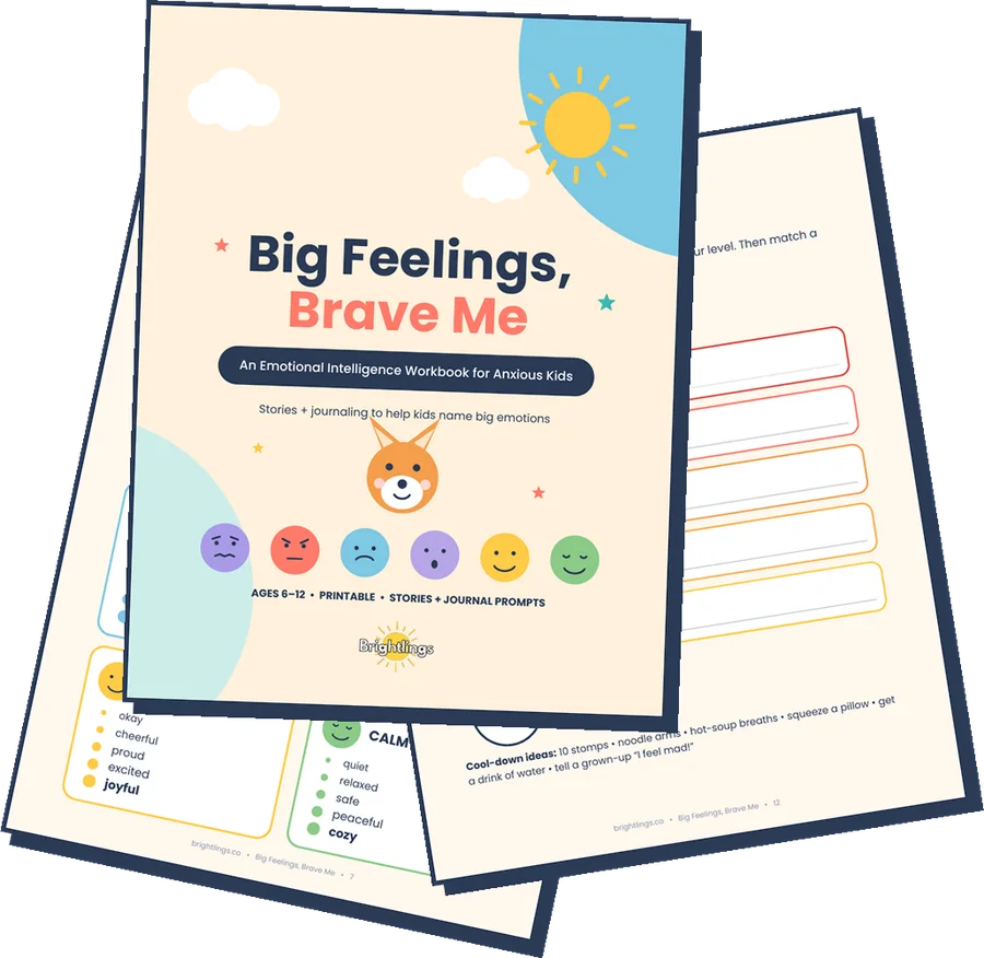 Printable workbook pages for kids from Brightlings